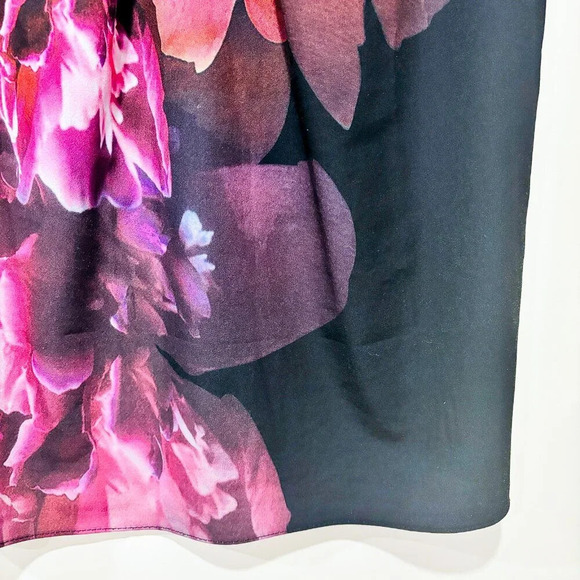 MELANIE LYNE Black & Pink Floral Tank Top | Medium * - Picture 5 of 9